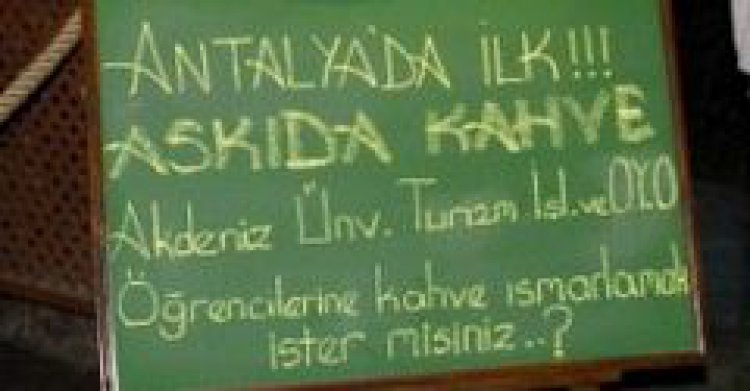 ATMED'DEN ANTALYA'DA BİR İLK: ASKIDA KAHVE