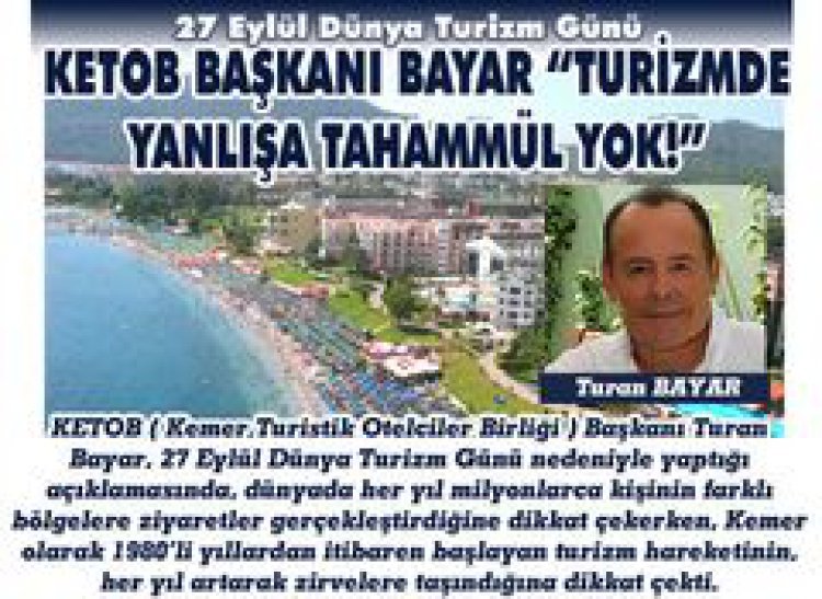 27 EYLÜL DÜNYA TURİZM GÜNÜ