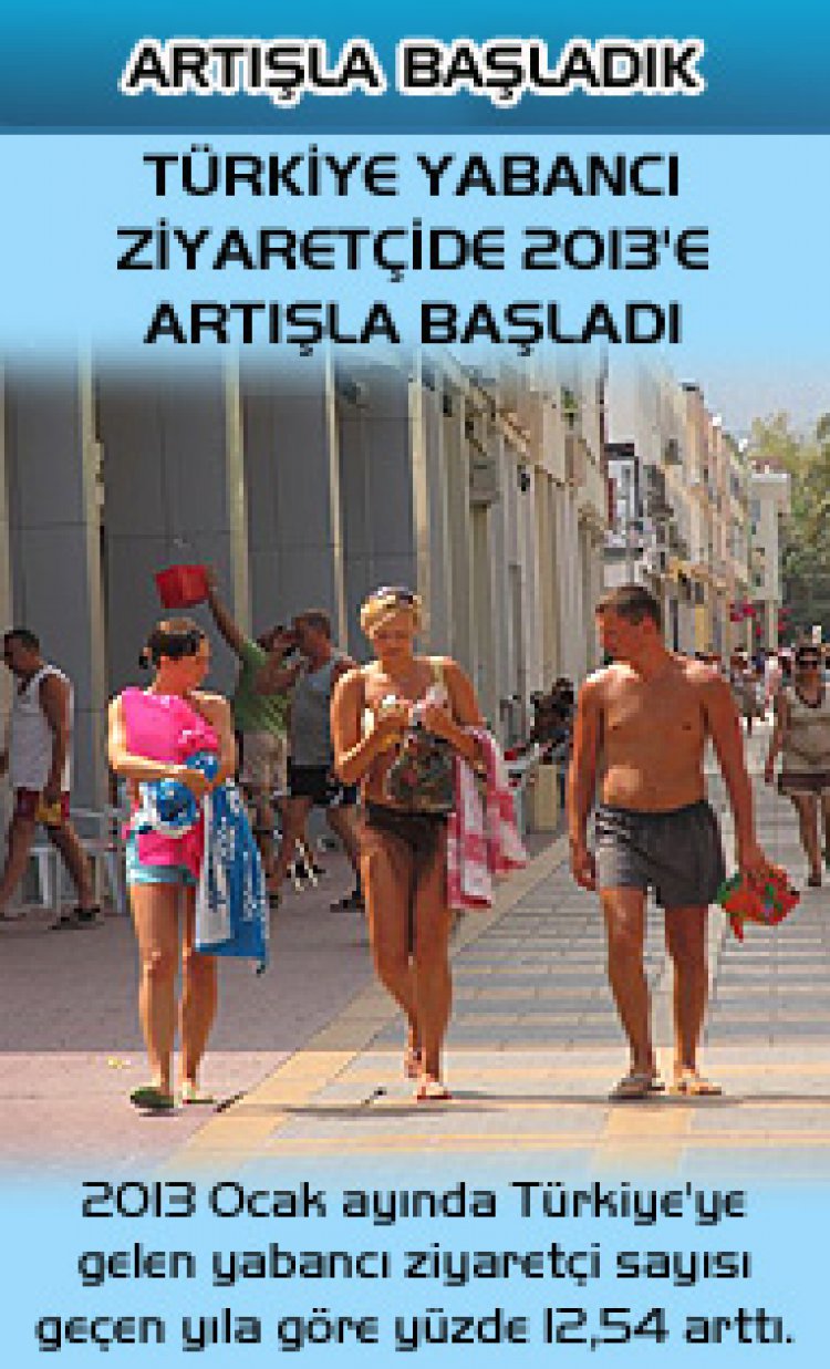 TÜRKİYE YABANCI ZİYARETÇİDE 2013'E ARTIŞLA BAŞLADI