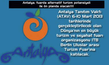 ANTALYA TANITIM VAKFI,  BERLİN ITB FUARINA KATILACAK