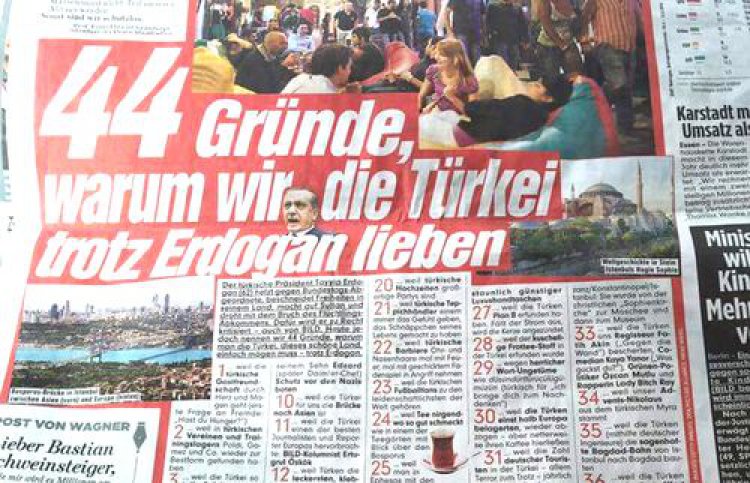 BİLD GAZETESİ, TÜRKİYE'Yİ SEVMENİN 44 NEDENİNİ SIRALADI