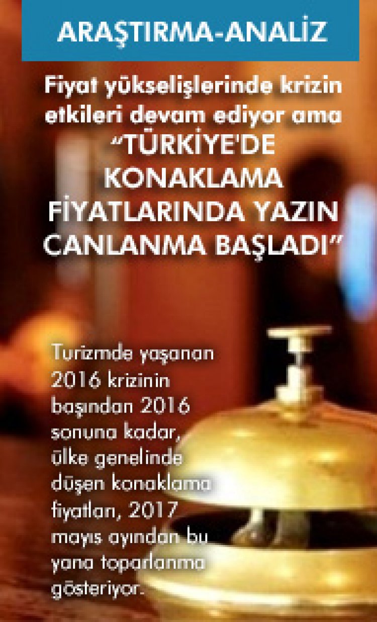 TÜRKİYE'DE KONAKLAMA FİYATLARI YAZIN CANLANMA BAŞLADI