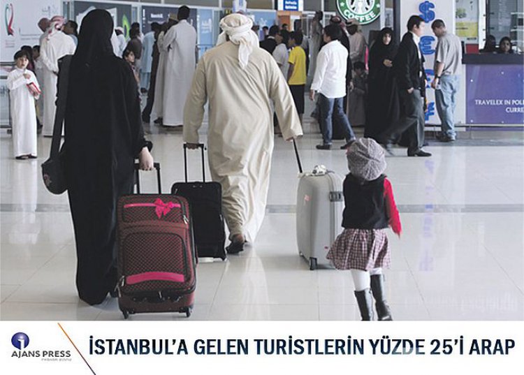 İSTANBUL'DA TURİSTLERİN % 25'İ ARAP...