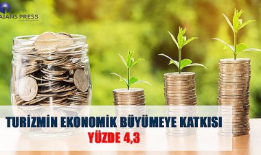 TURİZMİN EKONOMİK BÜYÜMEYE KATKISI % 4.3...