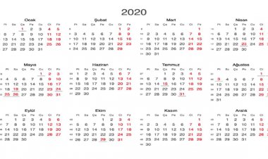 2020 YILINDA RESMİ TATİLLER BİR AYI GEÇİYOR!