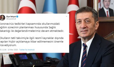 MİLLİ EĞİTİM BAKANI ZİYA SELÇUK AÇIKLAMA YAPTI