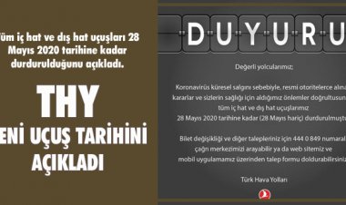 THY YENİ UÇUŞ TARİHİNİ AÇIKLADI