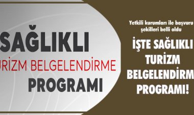 İŞTE SAĞLIKLI TURİZM BELGELENDİRME PROGRAMI!