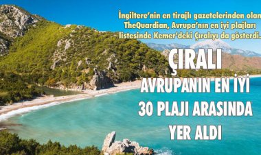 ÇIRALI AVRUPANIN EN İYİ 30 PLAJI ARASINDA YER ALDI