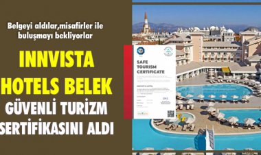 INNVISTA BELEK GÜVENLİ TURİZM SERTİFİKASI ALDI