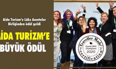 AİDA TURİZM’E BÜYÜK ÖDÜL