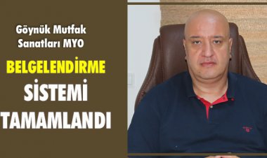 BELGELENDİRME SİSTEMİ TAMAMLANDI