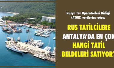 RUS TATİLCİLERE ANTALYA'DA EN ÇOK HANGİ TATİL BELDELERİ SATILIYOR!