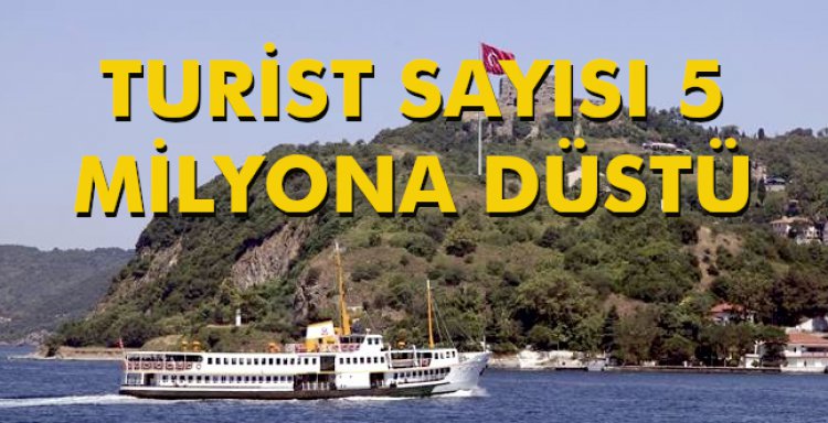 TURİST SAYISI 5 MİLYONA DÜŞTÜ