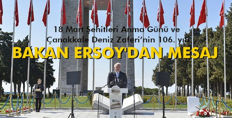 BAKAN ERSOY'DAN MESAJ