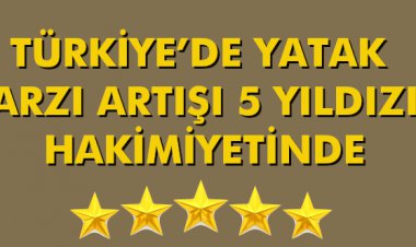 TÜRKİYE’DE YATAK ARZI ARTIŞI 5 YILDIZI HAKİMİYETİNDE