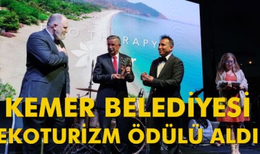 KEMER BELEDİYESİ EKOTURİZM ÖDÜLÜ ALDI