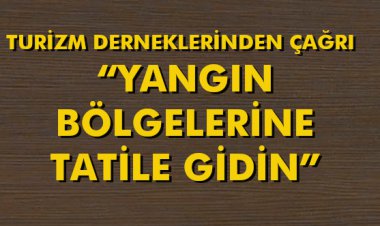 TURİZM DERNEKLERİNDEN ÇAĞRI: 'YANGIN BÖLGELERİNE TATİLE GİDİN'