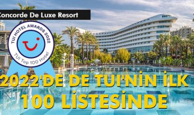 2022'DE DE TUI'NİN İLK 100 LİSTESİNDE