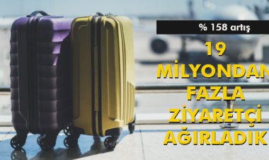 19 MİLYONDAN FAZLA ZİYARETÇİ AĞIRLADIK