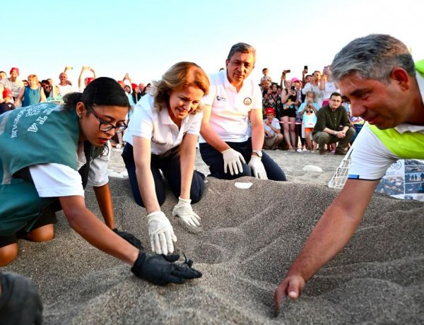 ANTALYA MAVİ AKDENİZ İNİSİYATİFİ KAPSAMINDA CARETTA CARETTA YAVRULARI DENİZLE BULUŞTU