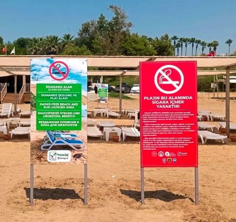 MANAVGAT’TA PLAJLARDA 'DUMANSIZ PLAJ' UYGULAMASI BAŞLATILDI