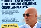 FETTAH TAMİNCE:'TURİST SAYISINDAN ÇOK TURİZM GELİRİNE ODAKLANMALIYIZ'