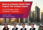 FRAPORT TAV ANTALYA HAVALİMANI, ROUTES WORLD 2026 İÇİN FRANKFURT'A ÇİKARMA YAPIYOR