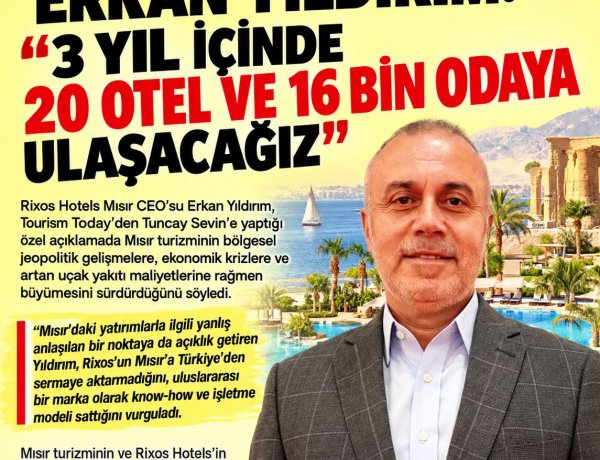 RİXOS HOTELS MISIR CEO’SU ERKAN YILDIRIM: '3 YIL İÇİNDE 20 OTEL VE 16 BİN ODAYA ULAŞACAĞIZ'