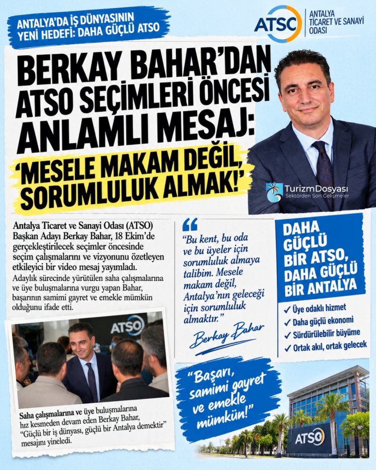 BERKAY BAHAR: 'MESELE MAKAM DEĞİL, SORUMLULUK ALMAK!'